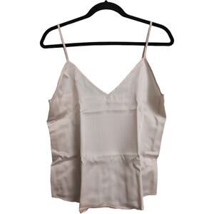 NWT Ettitude Oat Sleeveless Spaghetti Strap Sateen Cami Top Size S